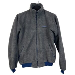 VTG Patagonia‎ Made in USA Womens S Fleece Jacket Full Zip Gray Pockets 25011